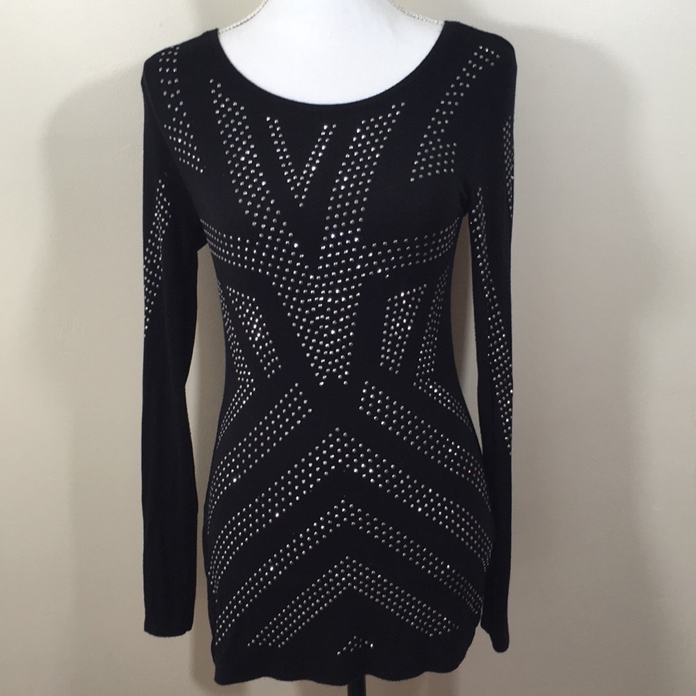 Rock & Republic black studded shirt biker size S